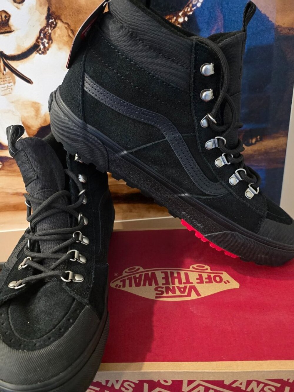 Vans Sk8-Hi MTE-2 Dr Waterproof Black VN000CVRBLK Boots Hiking Men's Sz 9 NEW